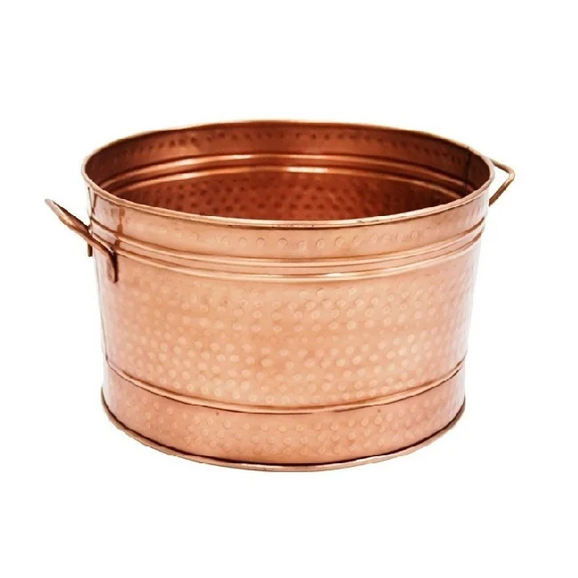 Home Garden indoor metal Copper Plated custom floor vase /Fresh flower pot / planters large outdoor Planter