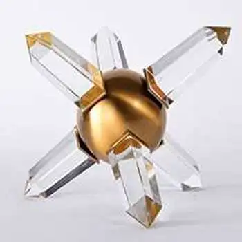 Interior modern Luxury style Aesthetic Geometric form table decor Brass color High quality alloy material Ring sphere home decor