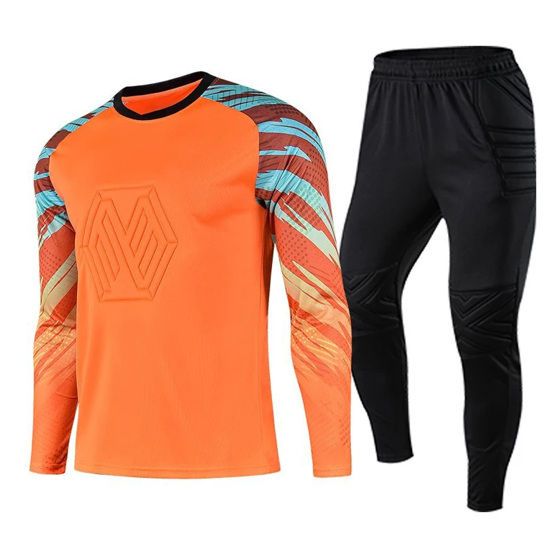 Custom Sublimation Design Training Goalkeeping Kits Goalkeeper Uniform Set Padded Uniform Football Mens Soccer Tracksuit Wear