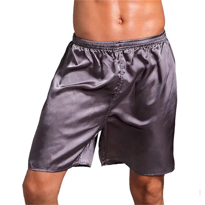Satin Boxer Shorts Sleep Pajamas Beach Shorts Sleepwear Underwear Pants Nightwear Pyjamas Hot Quick Dry Breathable