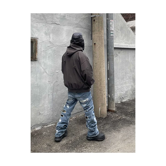 New Best Selling In Korea DEMADEN HOLIDAY-DESTROYED DENIM PANTS High Quality and Hot Selling