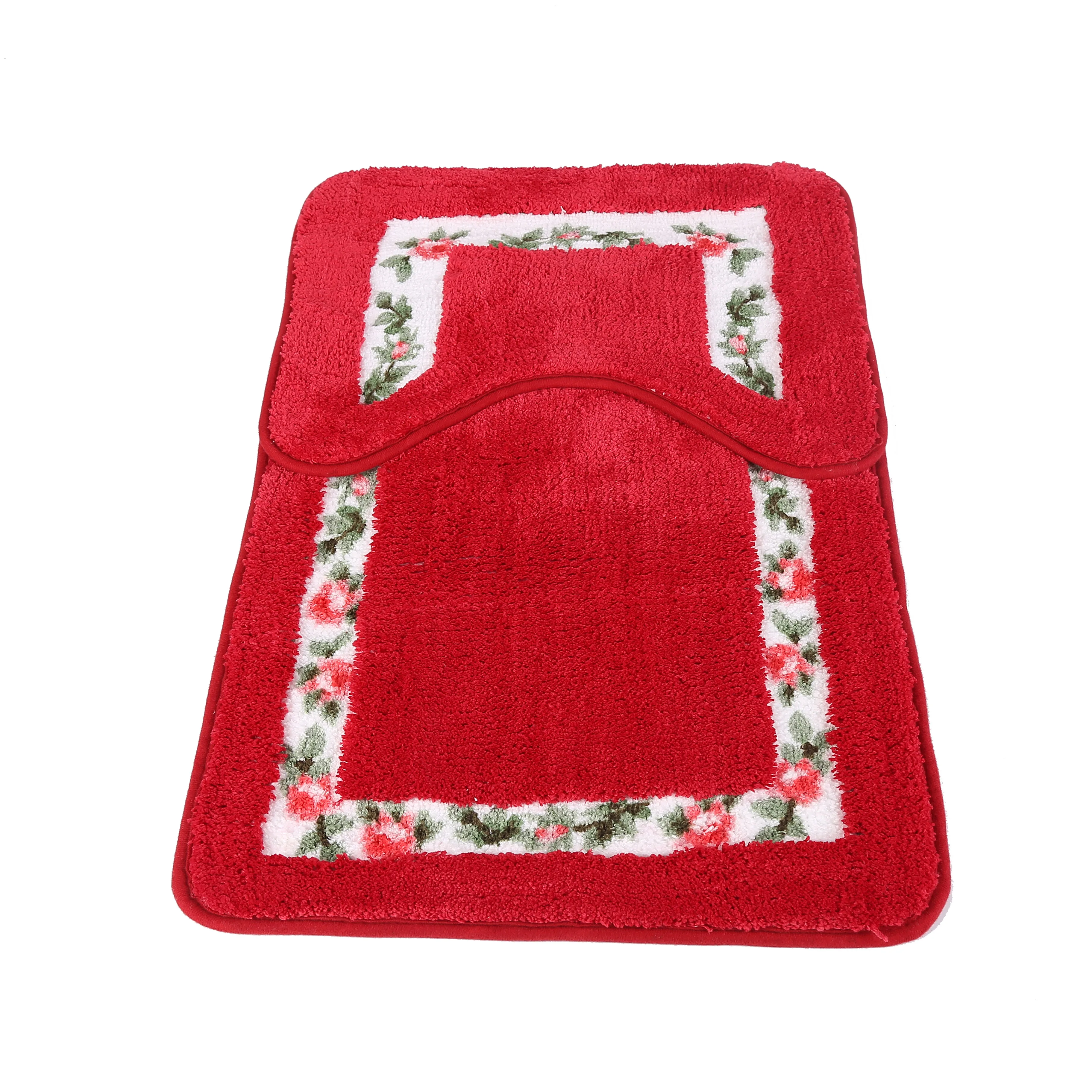 Memory Foam Bath Mat For Bathroom Thick Non Slip Embossed Memory Foam Bath Mat Rug Set