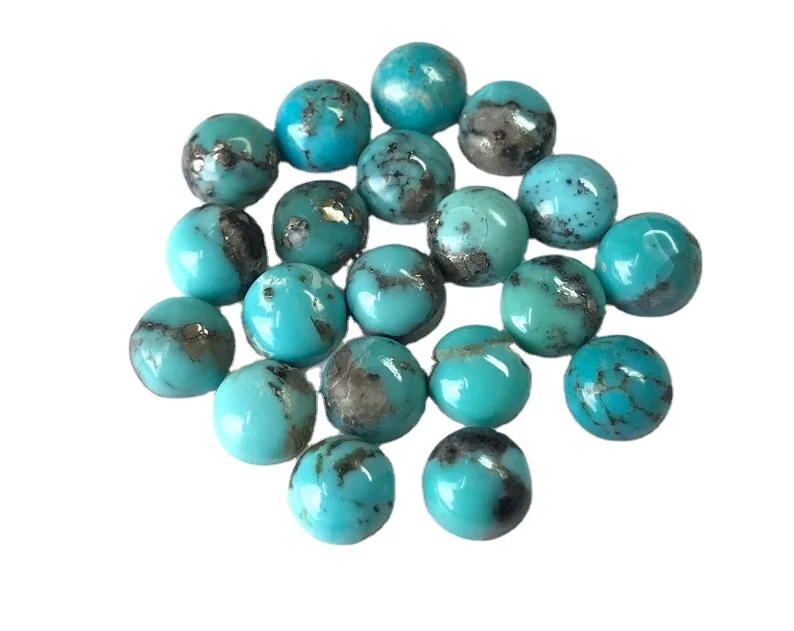 6mm Natural Blue Arizona Turquoise Gemstone Loose Round Cabochon Gemstone Wholesale Price Natural AAA Quality Gemstone Low Price