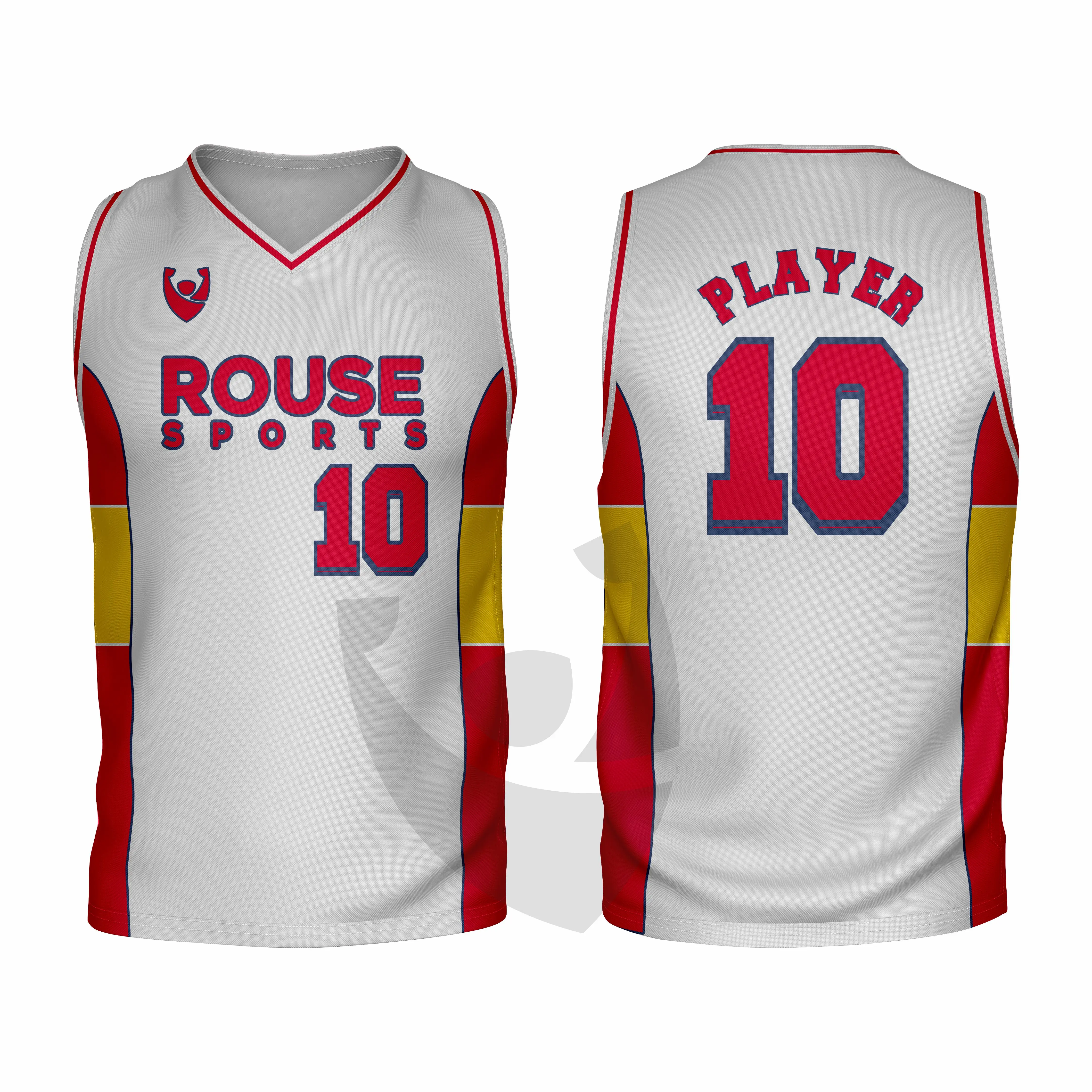 Men Custom Sublimation Basketball Uniforms Tackle Twill Uniform Design red College Basketball Referee Uniform