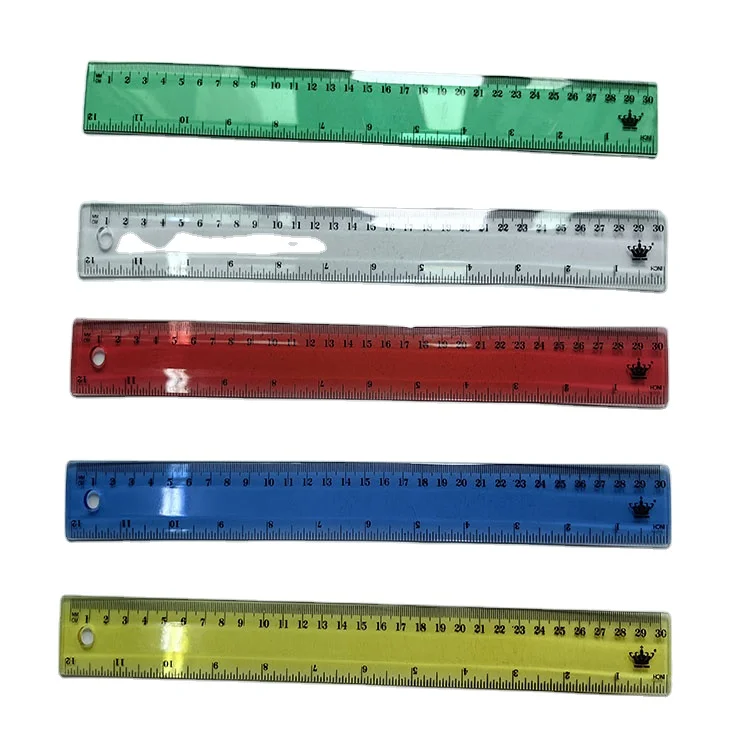 Custom School Supplies Pvc Ruler Cheap Straight Clear Plastic Ruler 30cm