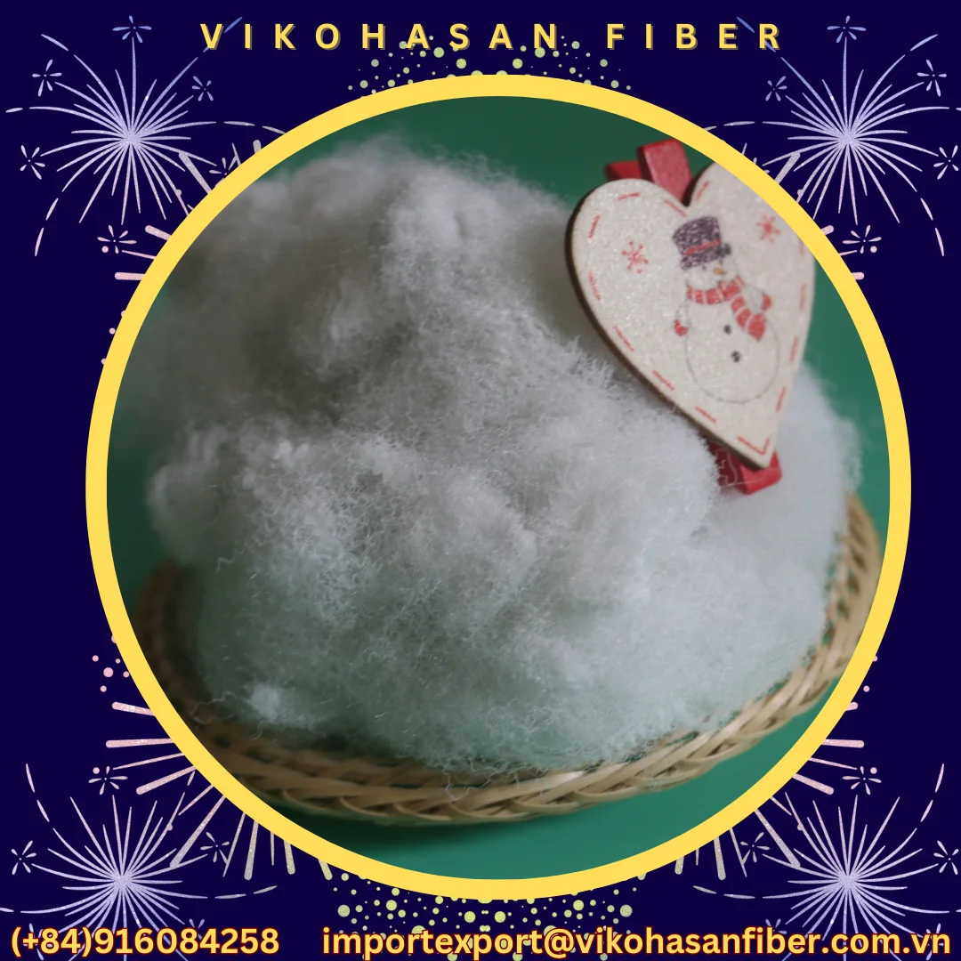 100% Полиэфирное штапельное волокно-Полиэфирное волокно 15DSD белое Vikohasan от производителя простой нетканой геотекстильной ткани 60gsm