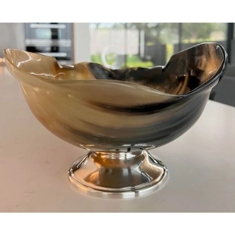 Decorative Gold And Black Horn Color Serving Bowls For Home Use And Table Top Dinnerware Salad Bowls Kitchenware Supplies