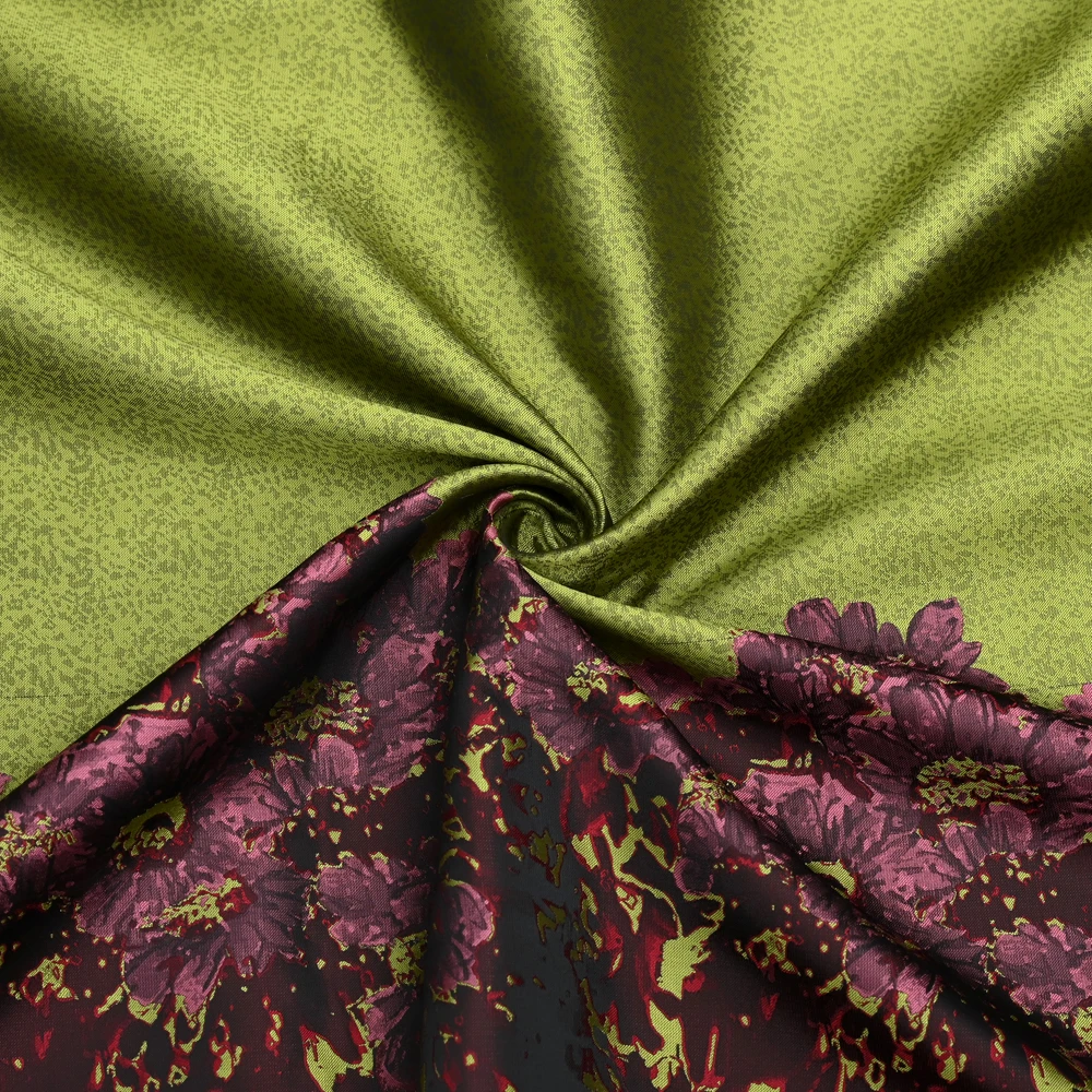 Yili Garment Dress Brocade Suit Fabric Yarn-dyed Brocade Lurex Upholstery Jacquard Costume Floral Print Curtains 60gsm Plain Dye