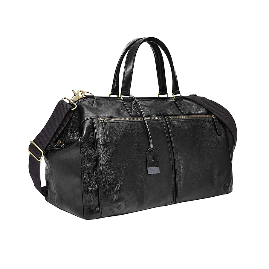 Wholesale price Custom Men Vegetable tanned leather duffel bags cowhide lamb leather Retro gym bags for sale