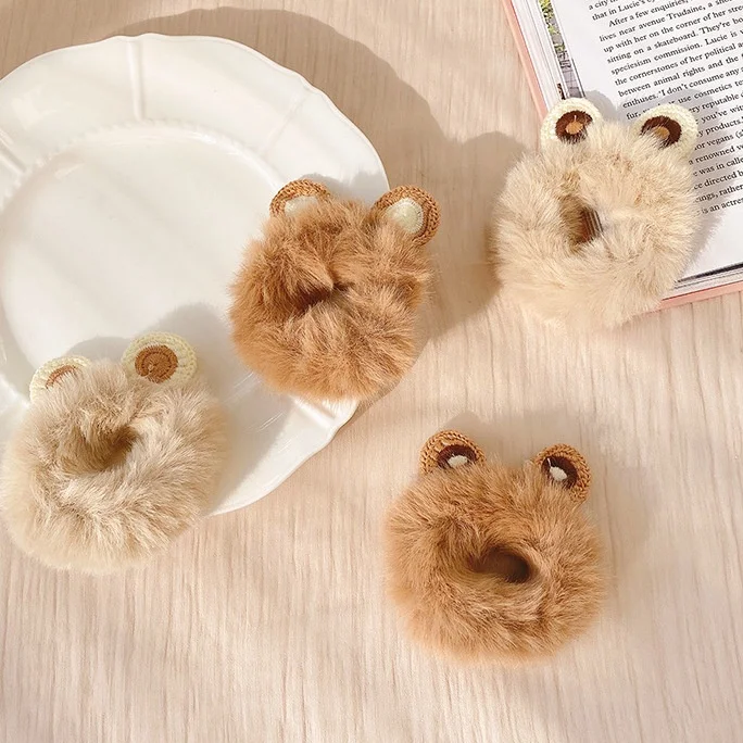 Cute autumn and winter knitted plush soft girl hair band hair accessories head rope