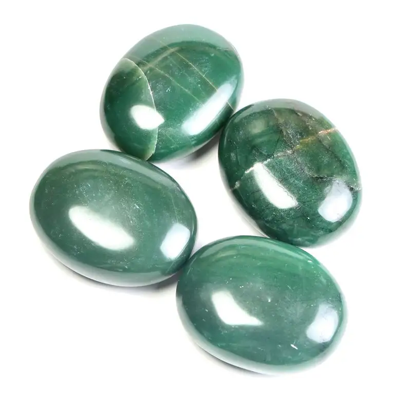 Wholesale Natural Green Jade Palm Stones Prosperity Healing Crystals for Abundance and Harmony Bulk Green Jade Palm Stone