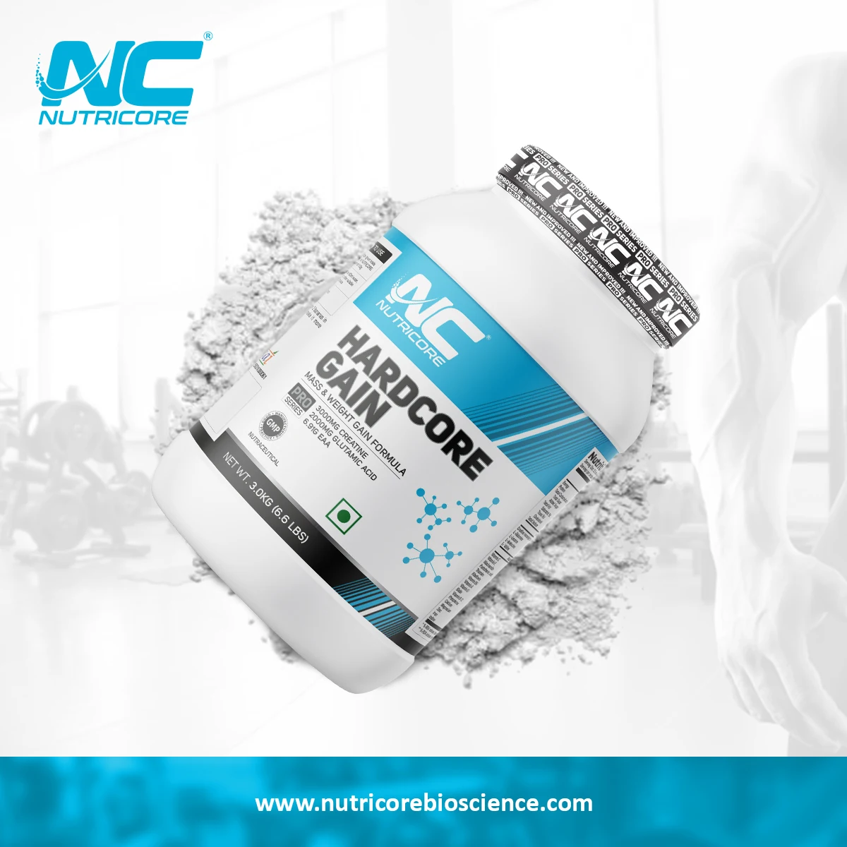 Wholesale Hardcore Gain Flavored Mass Gainer Supplement 3kg Packaging Size