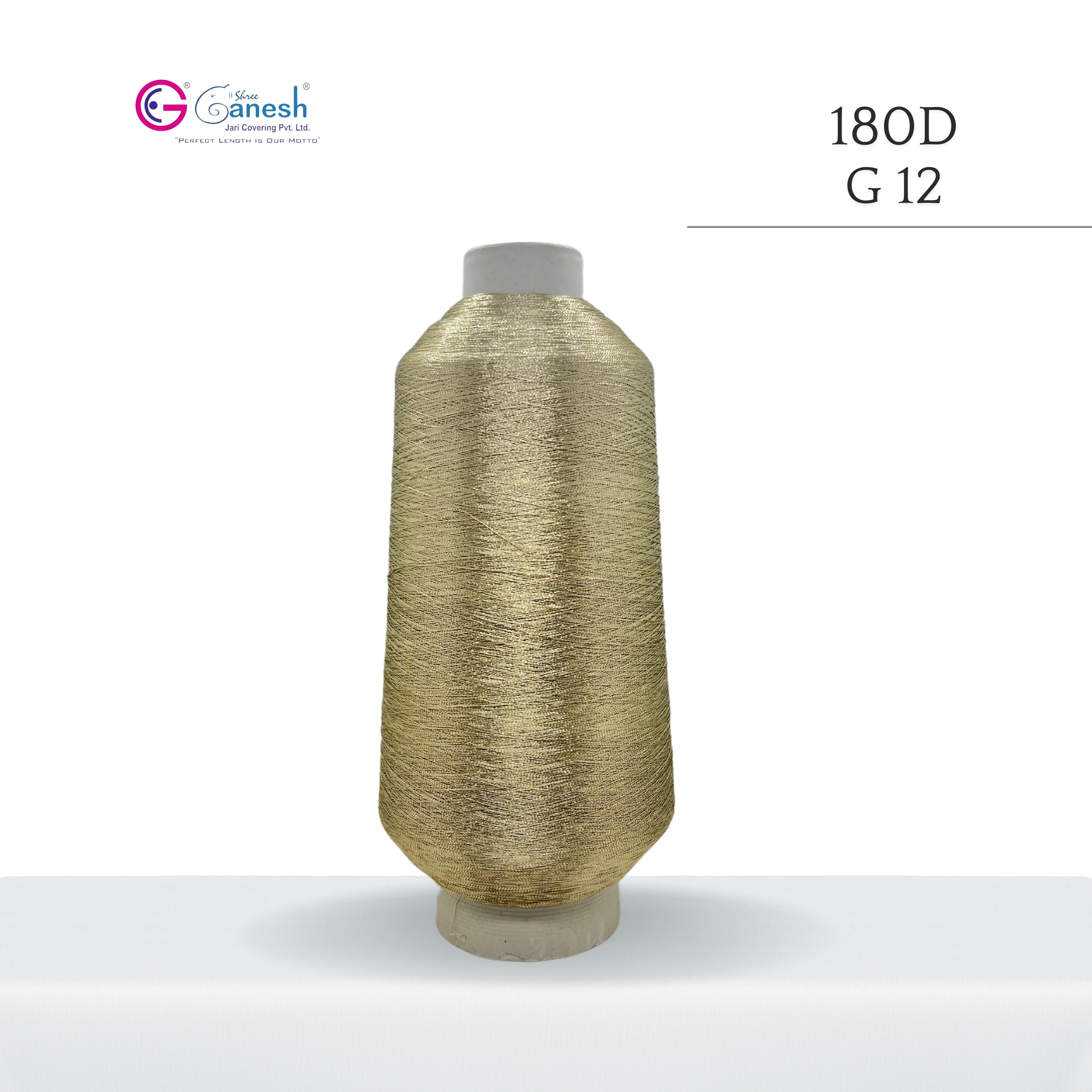 High Tenacity 180D G 12 Polyester Embroidery Yarn Lurex Yarn with Metallic Finish MS and ST Type