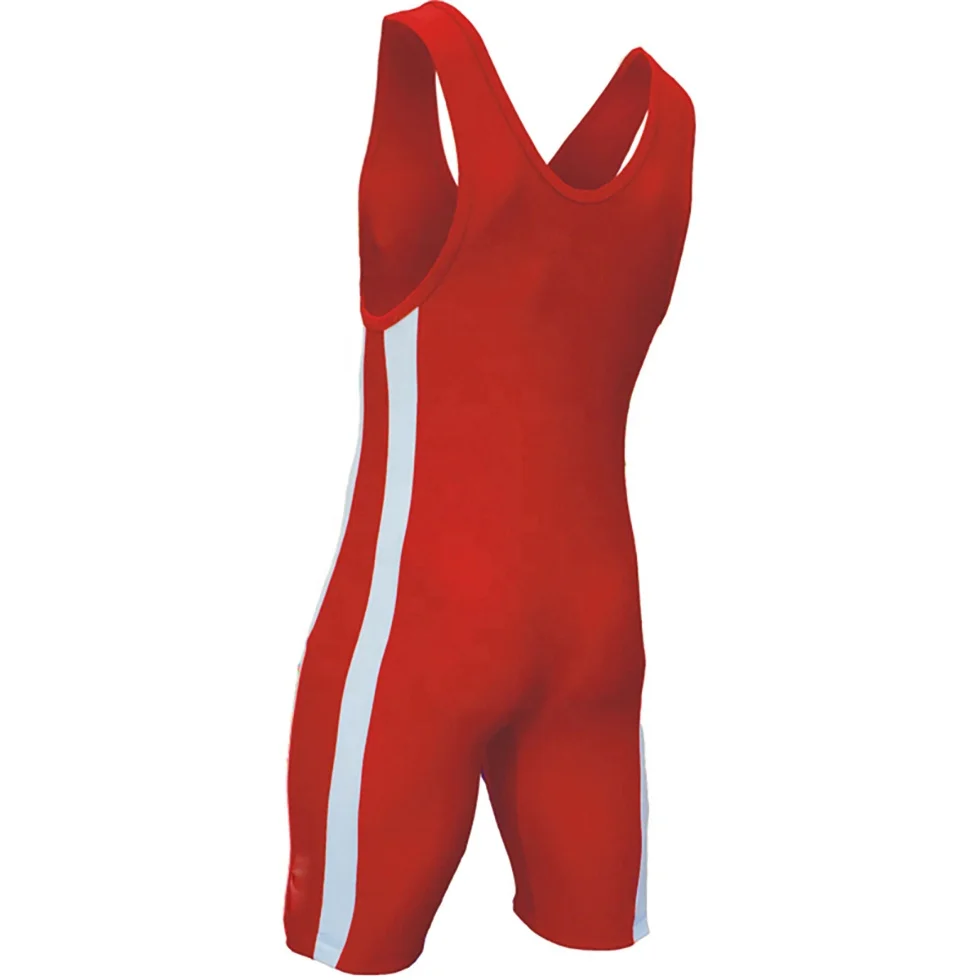 New Custom Design Apparel Wholesale Quality fabric Spandex / Polyester OEM workout singlet with side panel breathable wrestling