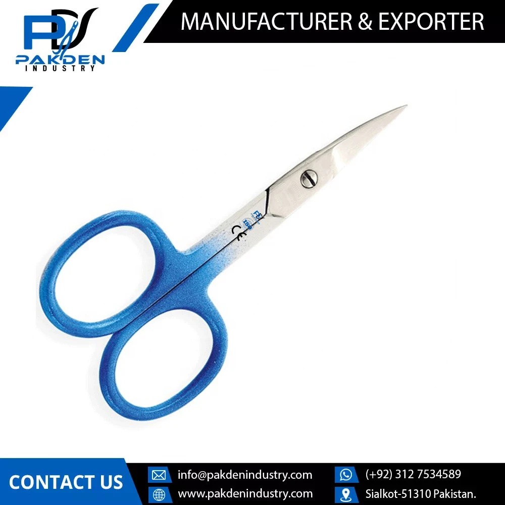 Reasonable Price Pakistan Made German Stainless Steel Nail Scissor Duplex Handle str/cvd / Latest Design Nail Scissor
