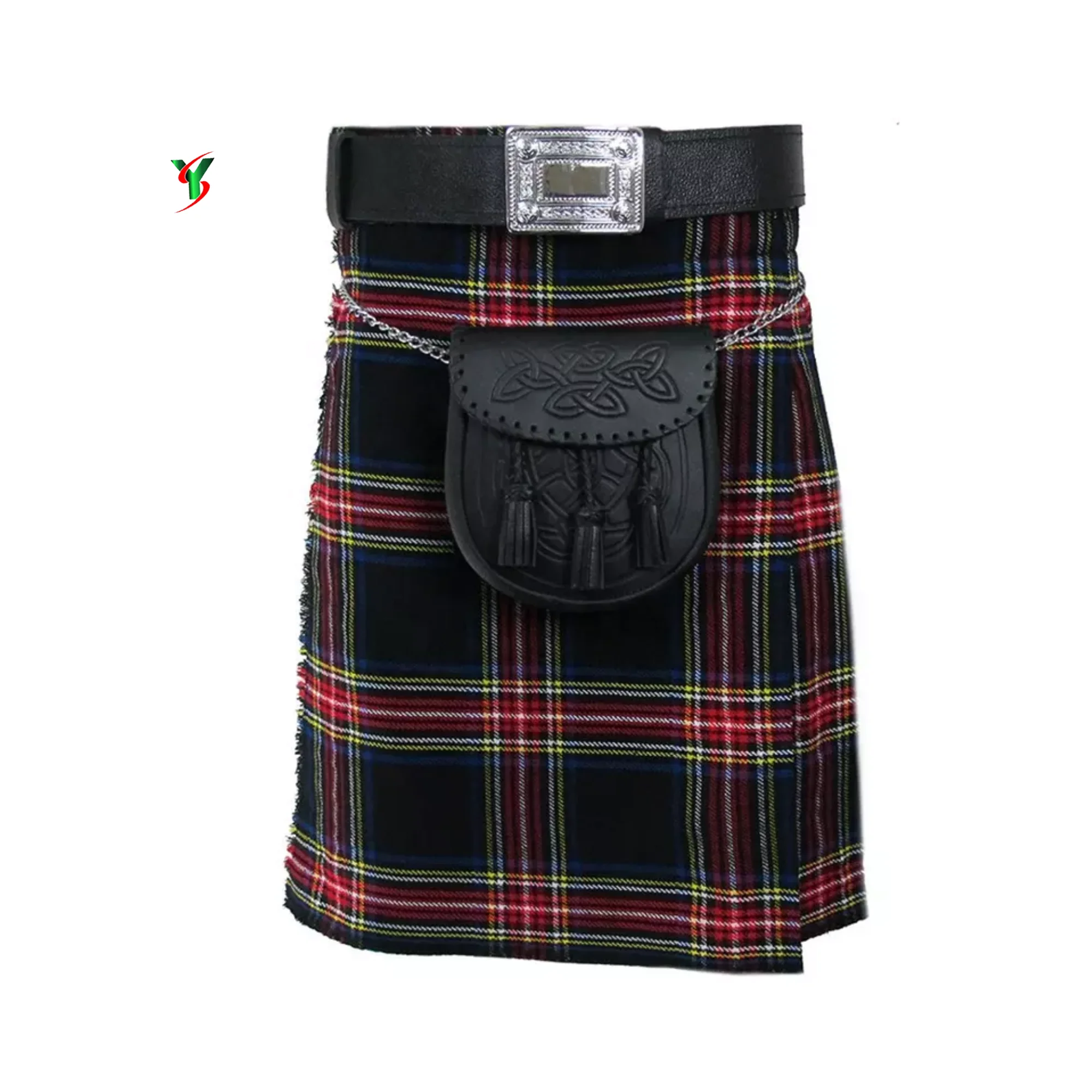 Новинка высокое качество оптовая продажа черная юбка Kilt Scottish Highland традиционная универсальная королевская Стюарт модная