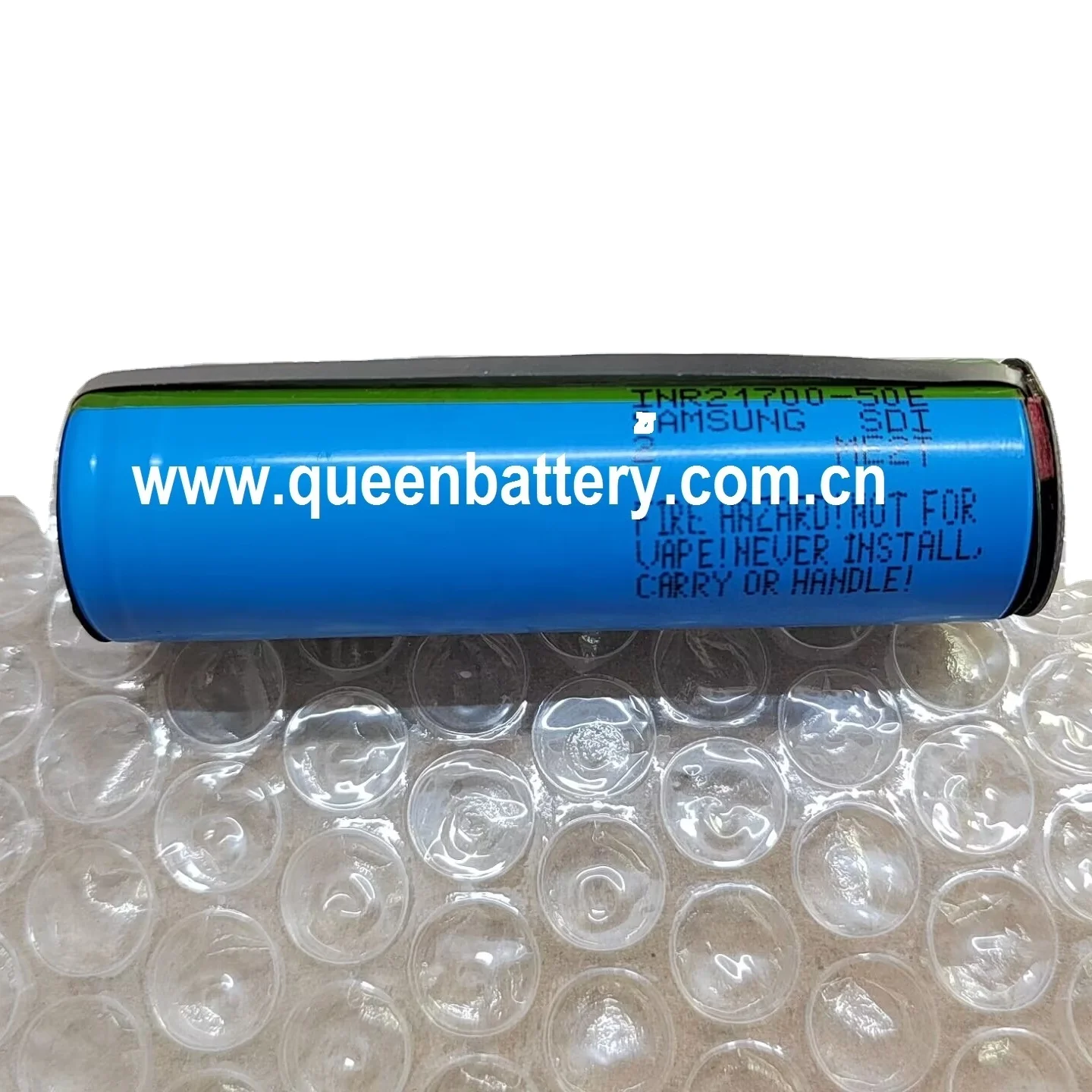 queenbattery 21700 50E INR21700-50E battery cell 5000mAh 10A w/BT/button top w/protected/ protection/PCB 5A for flashlight torch