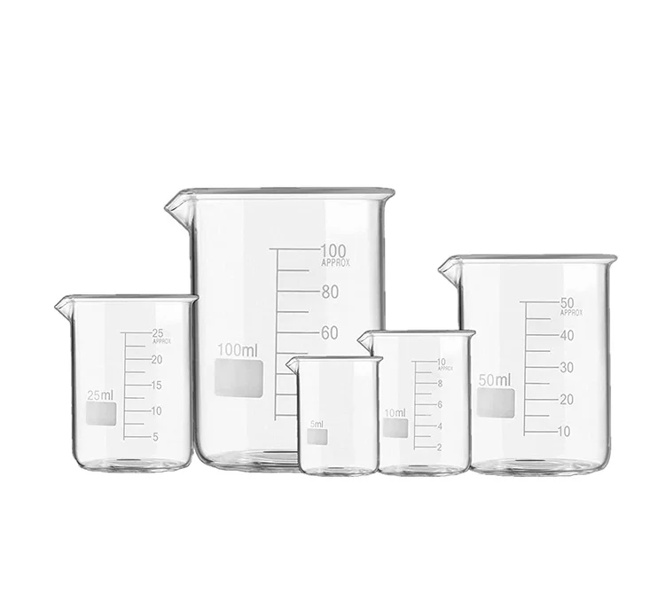 Химические лабораторные изделия Delcolabs высокотемпературные химические стеклянные стаканчики из боросиликатного