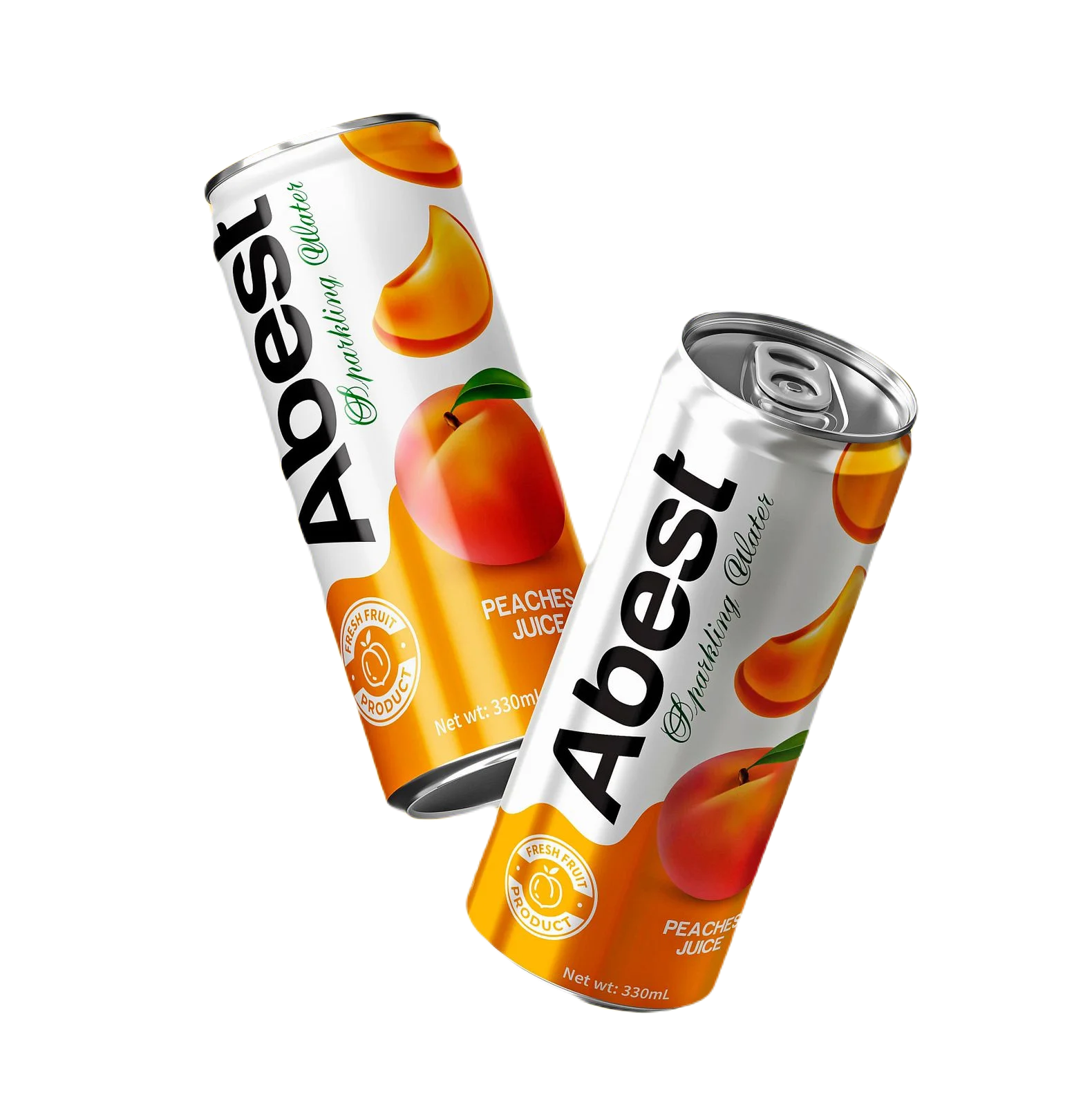 ABEST Sparkling Orange Juice 330ml Sleek can
