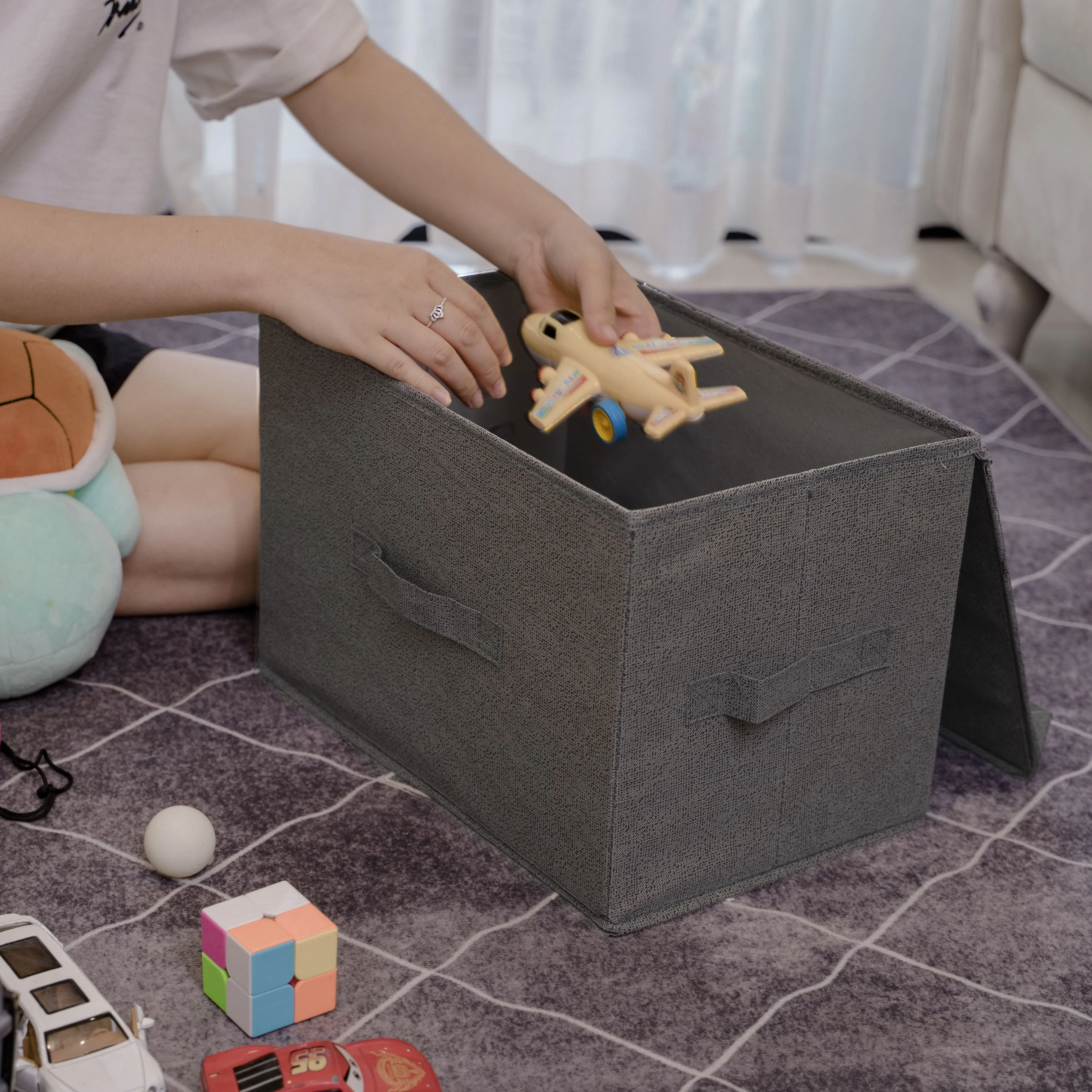 MA18 Foldable fabric storage bins & boxes for clothes book kids toys OEM Customized Factory Price home storage & organization