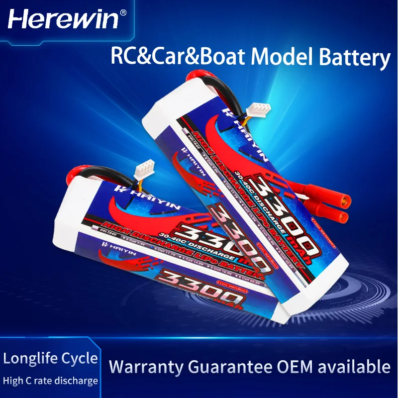 High Rate LiPO  Battery 50C 4S 14.8V 3300mah rechargeable  RC Car Batteries