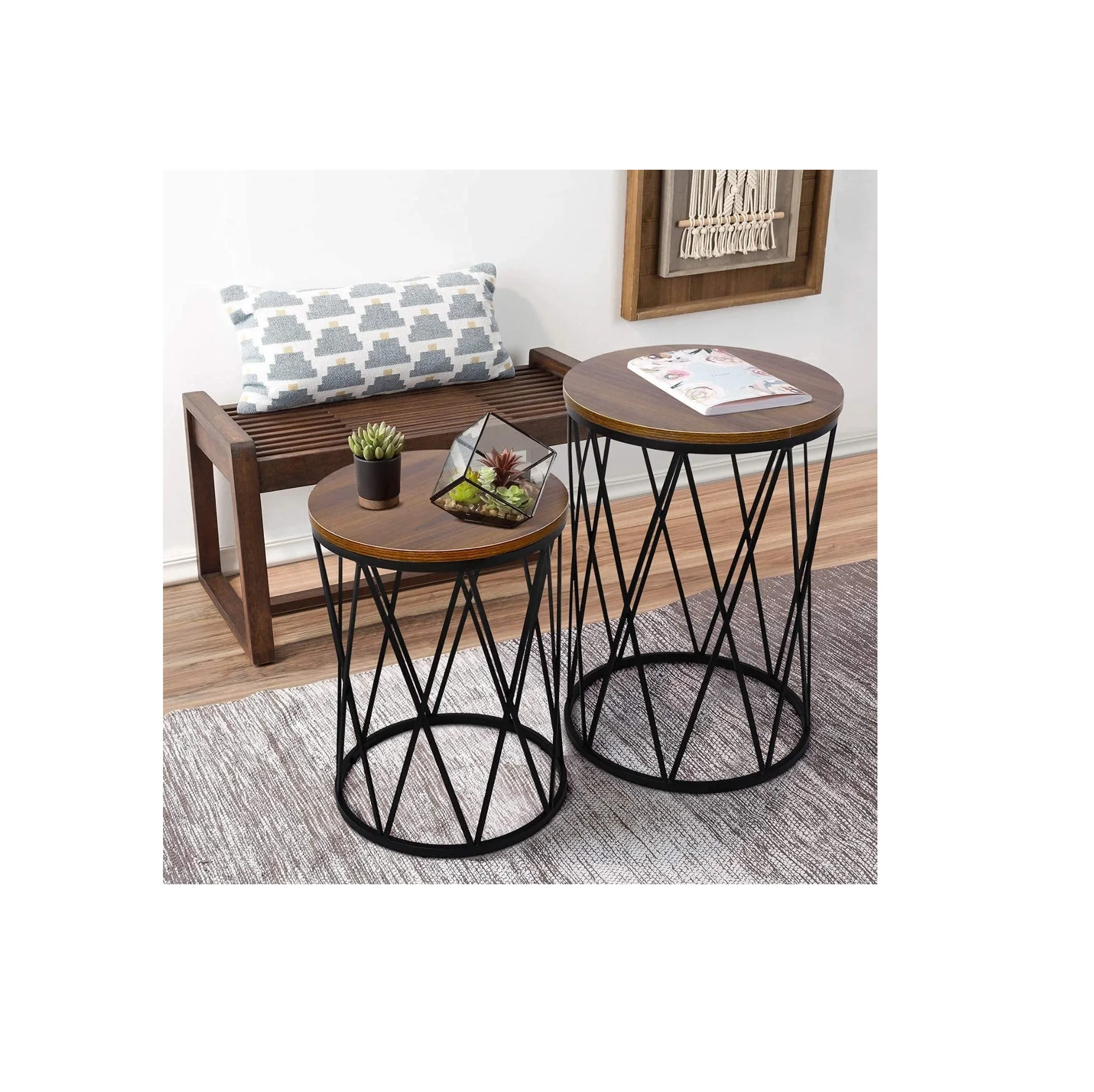 luxury decorative Bedroom Restaurant decor table  Coffee High Quality Metal Round Side Table With Metal