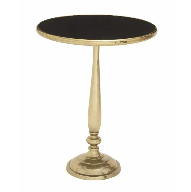Modern Gold Aluminium Tall Centre Table for Dining round Pattern Home Living Room Coffee Side Table Floor Decorative Furniture