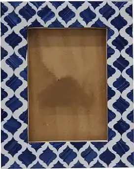Customized Best quality handcrafted beautiful wooden bone and resin inlay picture photo frame for decoration from India .