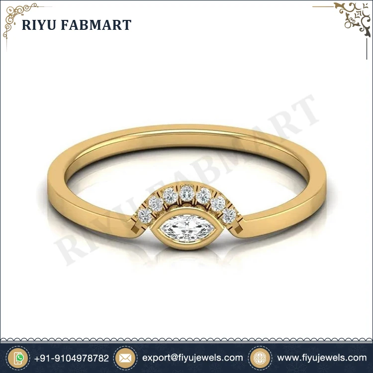 Fine Gold Jewelry White Gold Real Diamond Women Engagement Ring with Custom Design for Unforgettable Moments for USA Buyers
