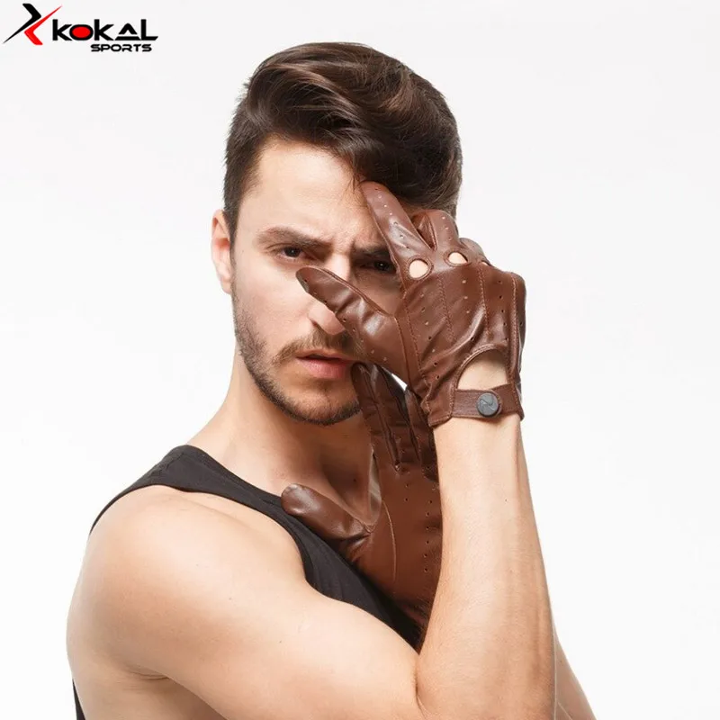Men Solid Premium Color And Adjustable Price With Winter Season Leather Fabric Driving Gloves By KOKAL SPORTS