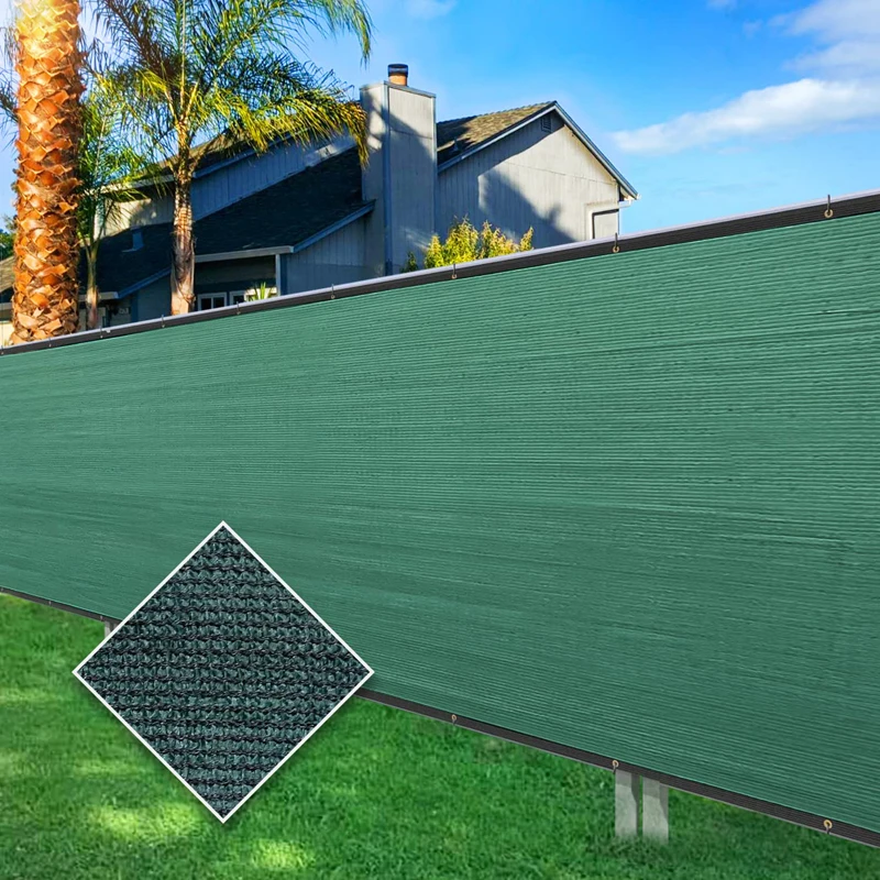 Dark Green PE Fence Mesh Privacy Screen Fence Netting for balcony and garden Anti UV Plastic Privacy Fence Screen Mesh
