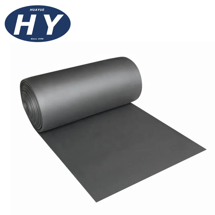 Huayue Natural Closed Cell Foam Elastomeric NBR PVC Rubber Foam Panel For Home Plumbing System Insulation