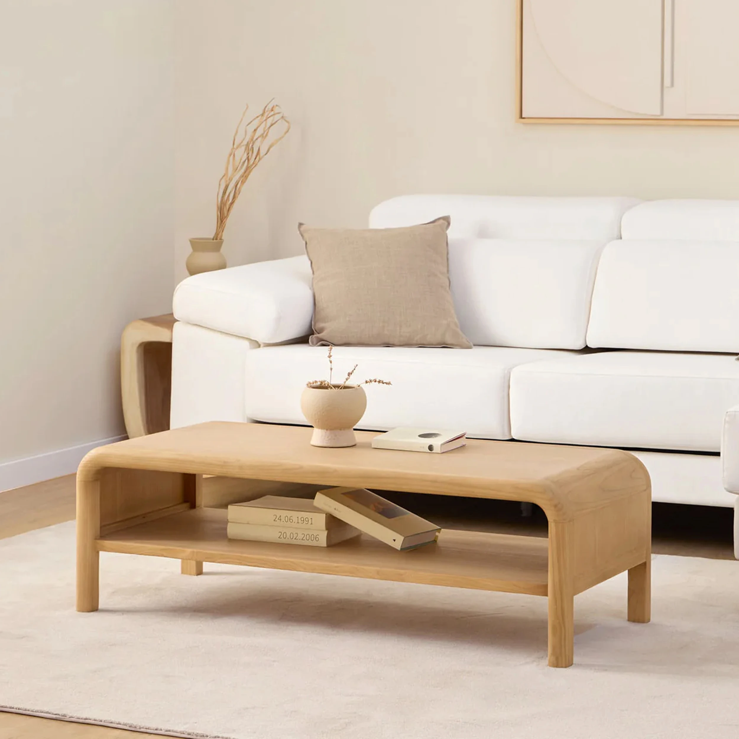 Modern Design Solid Teak Wood Coffee Table for Indoor and Outdoor Living Room Furniture for Home Use - Liaca