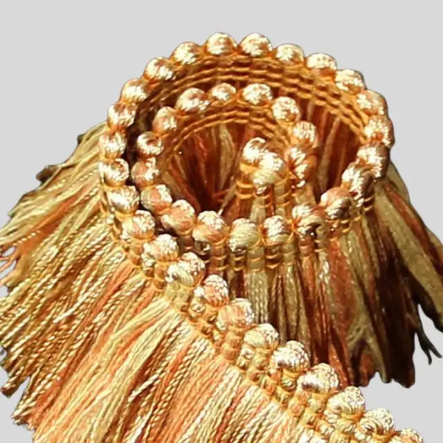 5cm Width Polyester Brush Fringe Trim Machine Bullion Tassel for Curtain Decorative Garment Home Textile Use Colorful