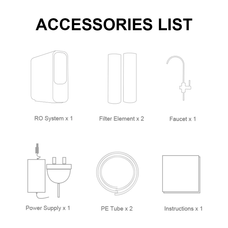 Purification Under Sink RO System Alkaline Water Purifier water filter TDS display long life time for home use