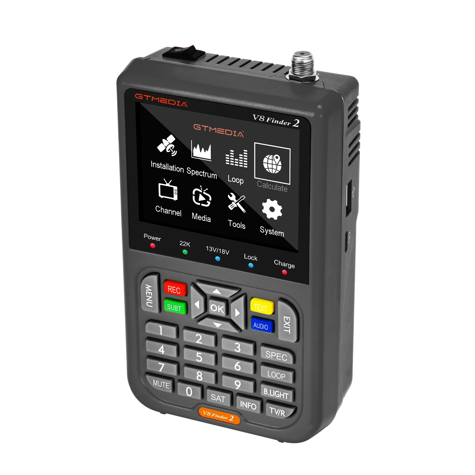 V8 FINDER 2 Цифровой спутниковый Finder метр 5000 мАч емкость DVB-S/S2/S2X 3 5 дюймов ЖК-дисплей 1080P HD