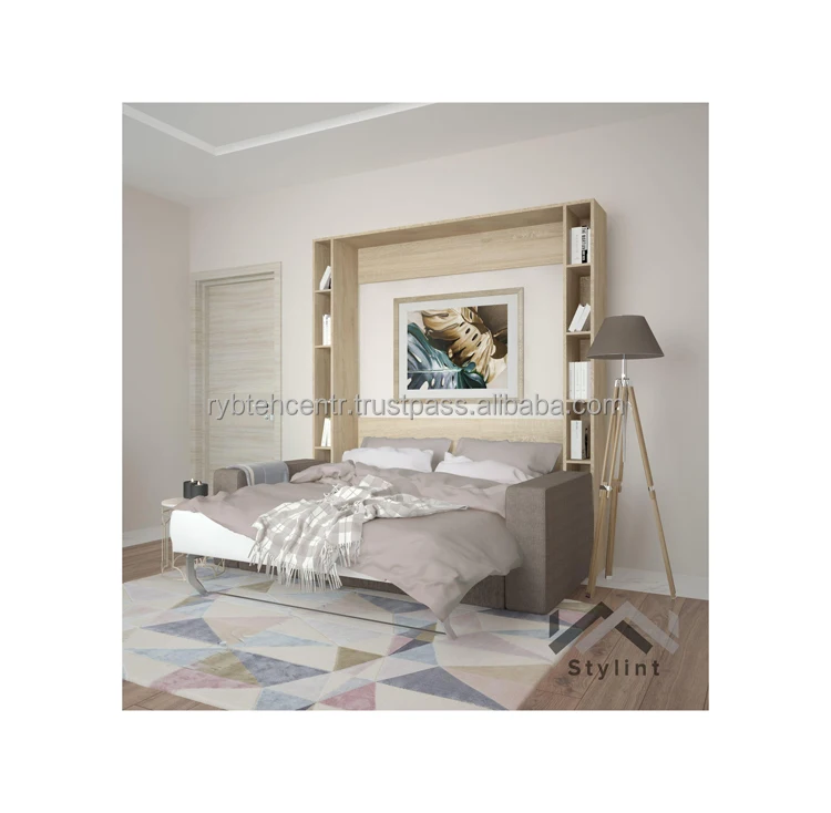 Home furniture murphy bed with side shelves and sofa great quality from manufacturer hot sale modern furniture