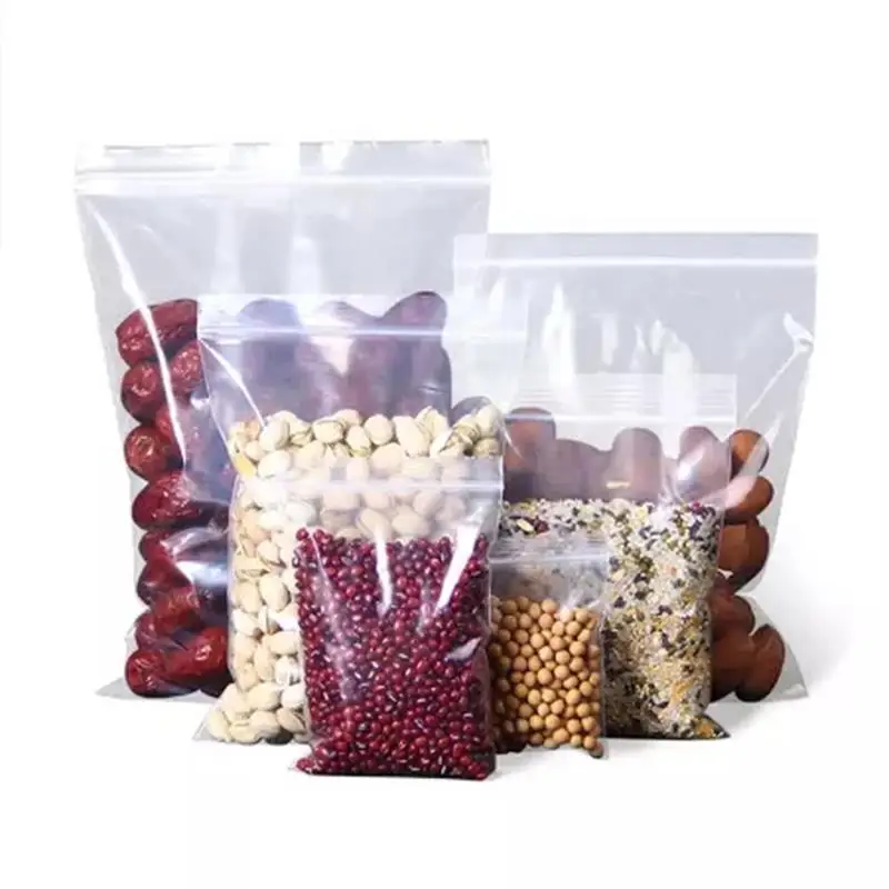Manufacturer Food Grade LDPE Zipper Bags Resealable Food Packaging Plastic Ziplock Bag Eco Friendly Wholesale