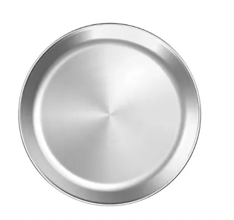 Aluminum Plates round Restaurant Custom Wooden Cheap price Dinner Plate Round Western Plate Made Of Aluminum