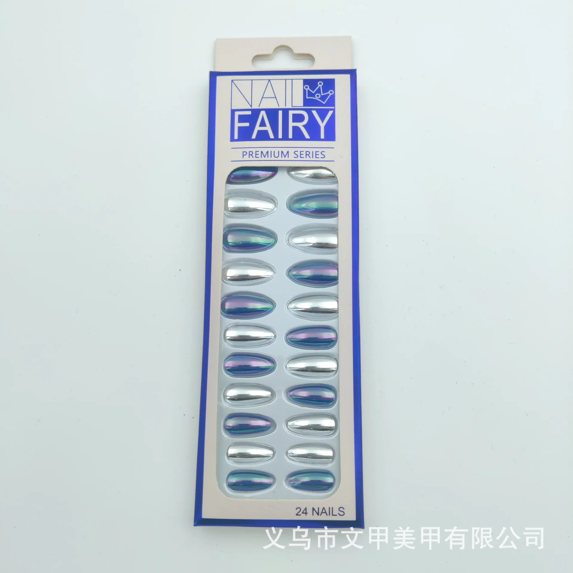 Manufacturers wholesale solid color fake nail color mixed color glossy press removable reusable false nails 24pcs/box