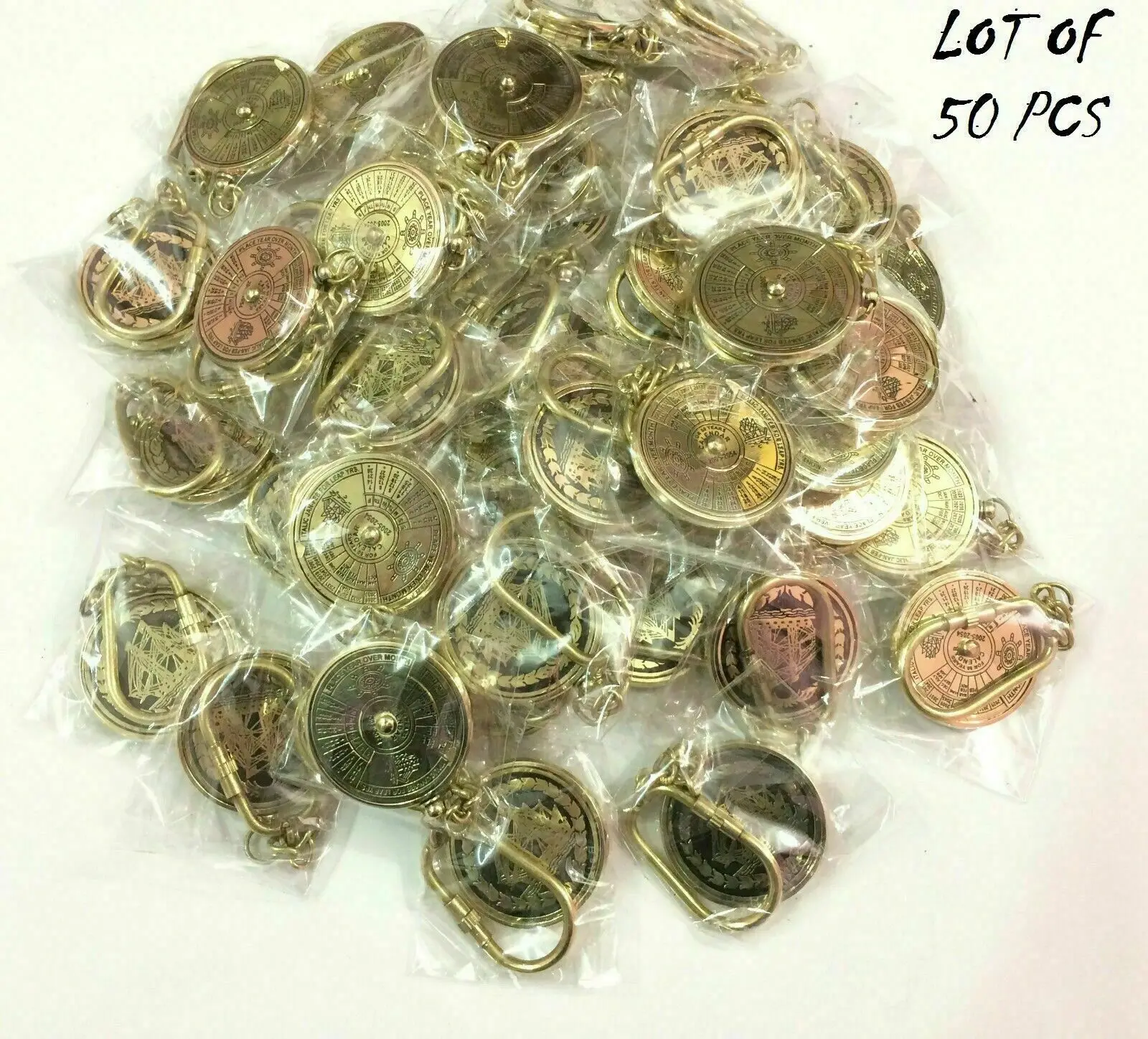 Brass Maritime Ship Navigation Wheel Keychain Keyring Brass Metal Ship Steering Wheel Key Chain