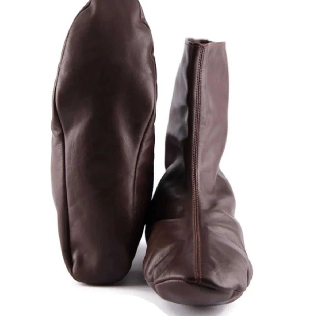 Custom made leather foot wear for men new style winter season leather socks Design Your Own Leather Winter Socks