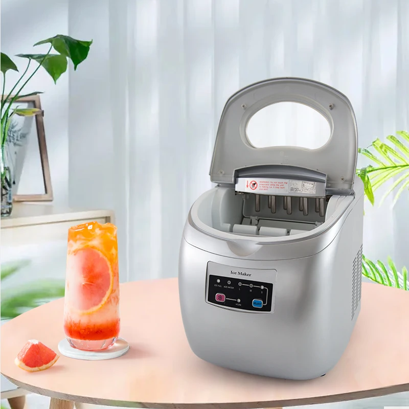 Electric home Countertop ice maker with water cooler Portable mini icemaker 12kg/24h icecube maker household