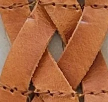 Braided Casual Belt Unique Calfskin Leather With Light Color Veins 100% Made In Italy Stretchy Resistant Belt