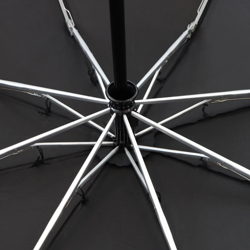 Free Sample Fashion travel rain branded logo print portable 3 fold sun umbrella custom fold automatic umbrella with logo