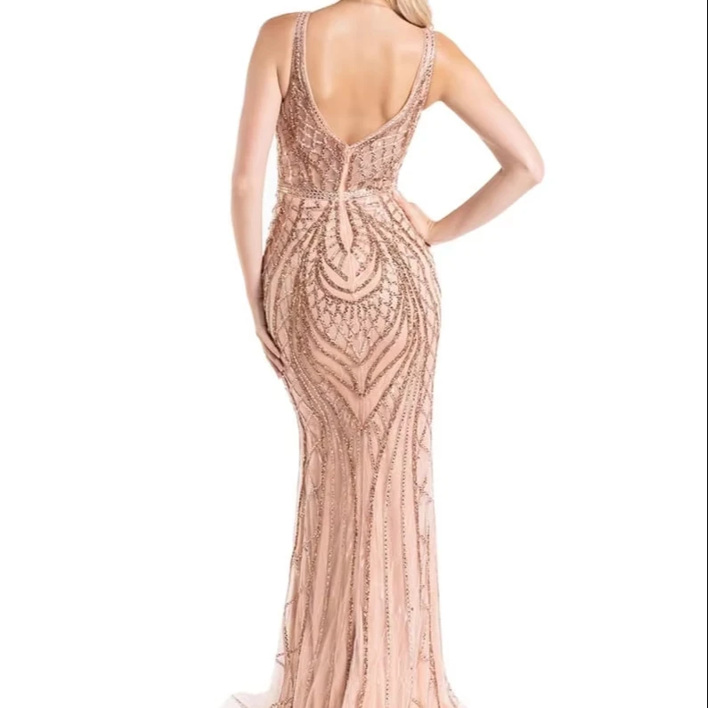 Platinum BLUE Beaded PLUS SZ Gatsby Miss Fisher 1920s flapper beaded party gown wedding dress and embellished dress