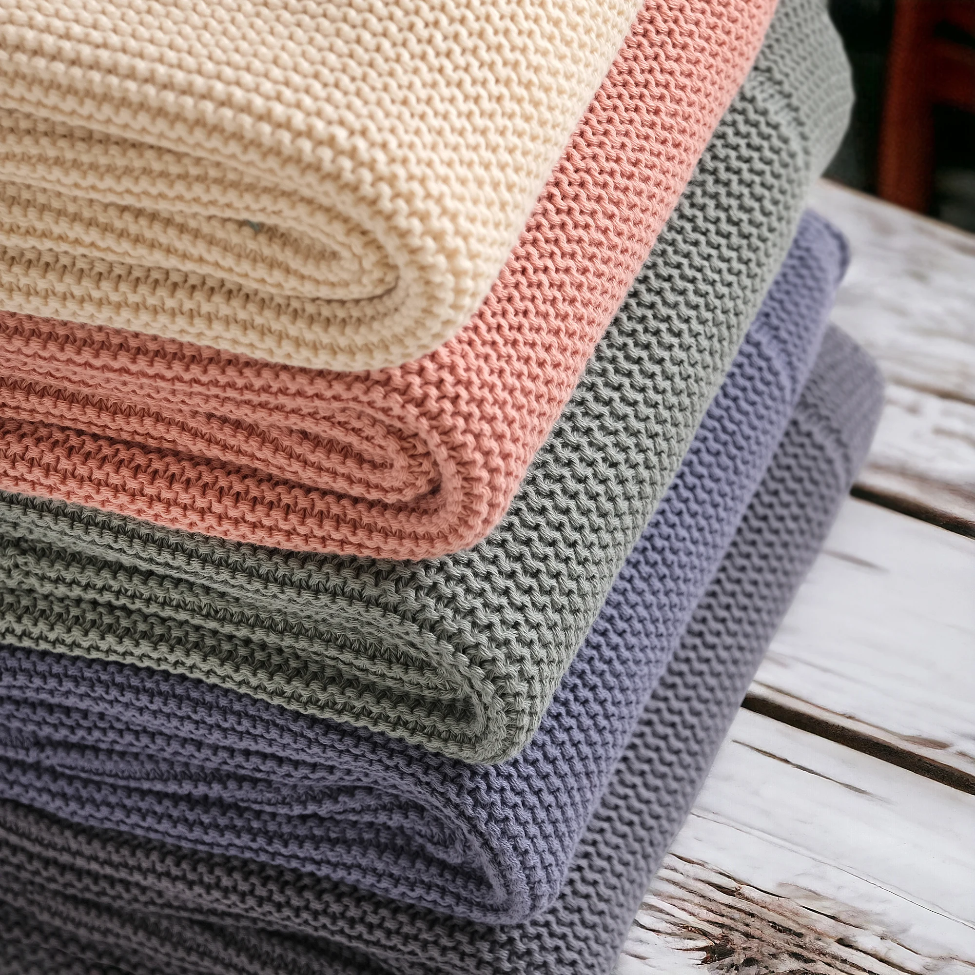 High Quality 100% Organic Cotton ALINA Baby Blanket 80*100 Cm Hot Sale Baby and Kids Crochet  Cable Knit Baby Bed Products