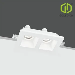 Double Gypsum Wall Washer Trimless Recessed Down Light for Hotel Spot Light