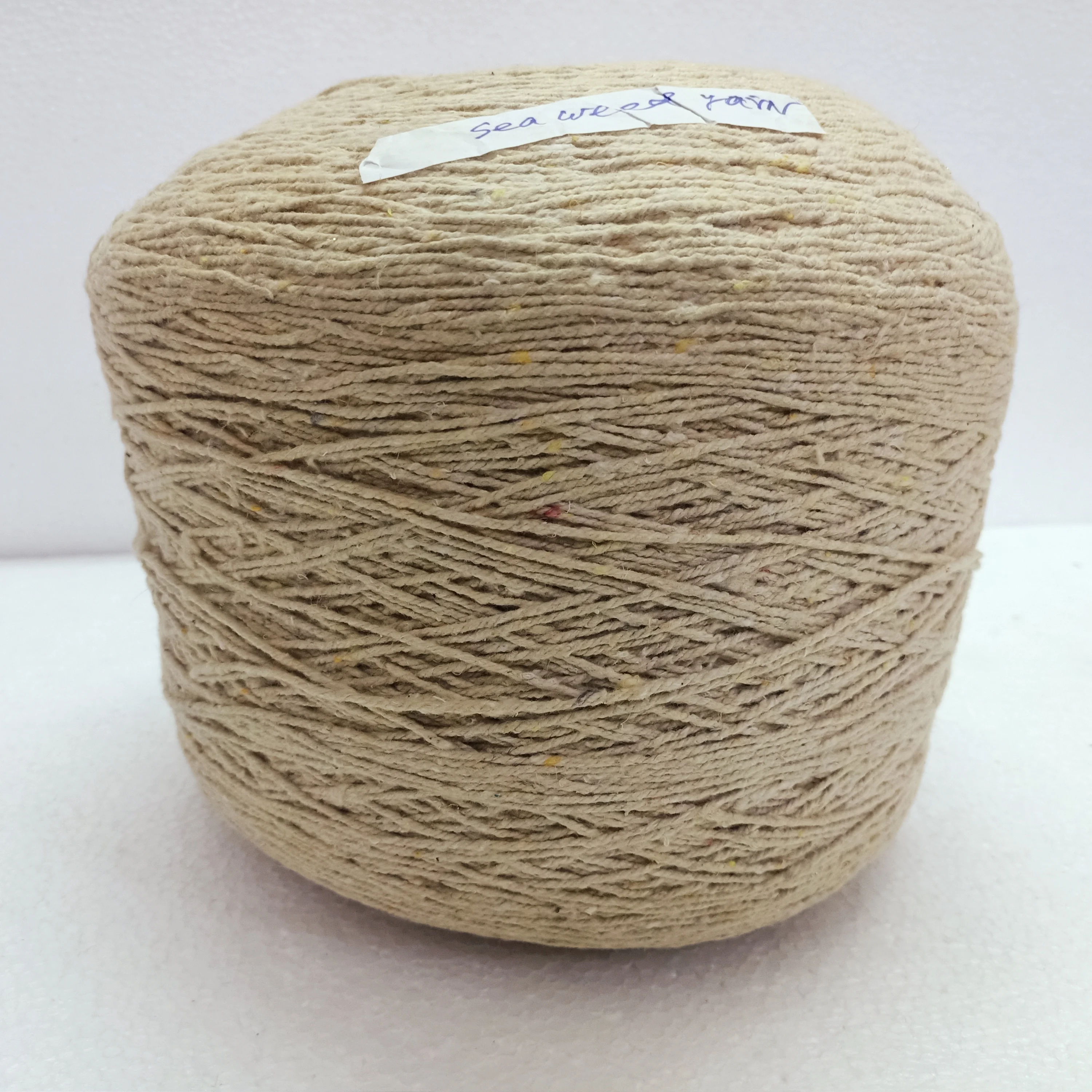 custom made natural  sea weed fiber yarns made by blending natural  sea weed fiber