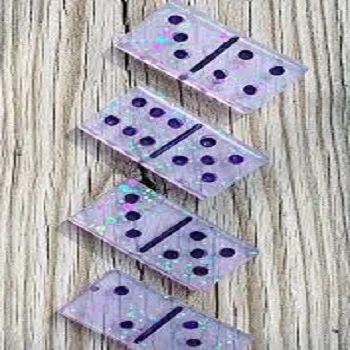 Wholesale acrylic plastic resin melamine color double custom domino